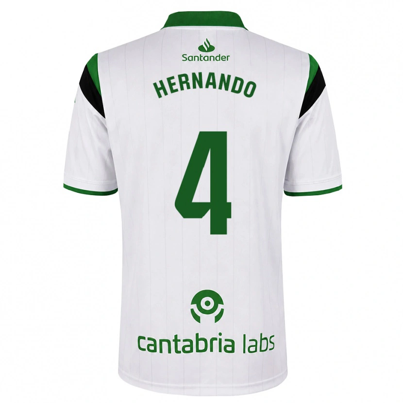 Danxen Niño Camiseta Manu Hernando #4 Blanco Verde Negro 1ª Equipación 2026/27 La Camisa México