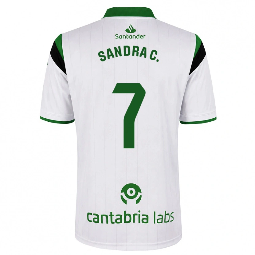 Danxen Niño Camiseta Sandra Calvo Pozo #7 Blanco Verde Negro 1ª Equipación 2026/27 La Camisa México