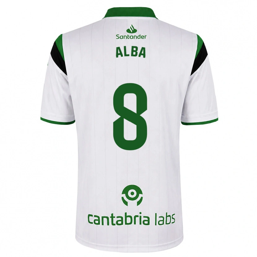 Danxen Niño Camiseta Alba Luzuriaga Albelda #8 Blanco Verde Negro 1ª Equipación 2026/27 La Camisa México