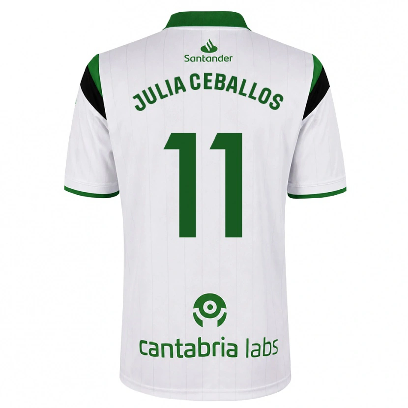 Danxen Niño Camiseta Julia Ceballos Carrancio #11 Blanco Verde Negro 1ª Equipación 2026/27 La Camisa México