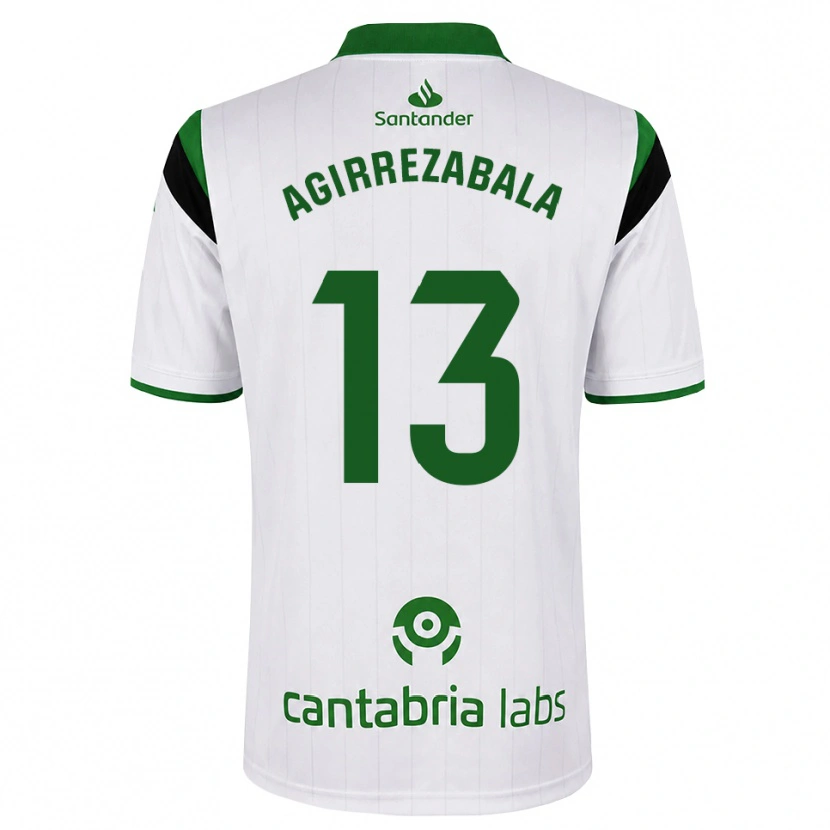 Danxen Niño Camiseta Julen Agirrezabala #13 Blanco Verde Negro 1ª Equipación 2026/27 La Camisa México