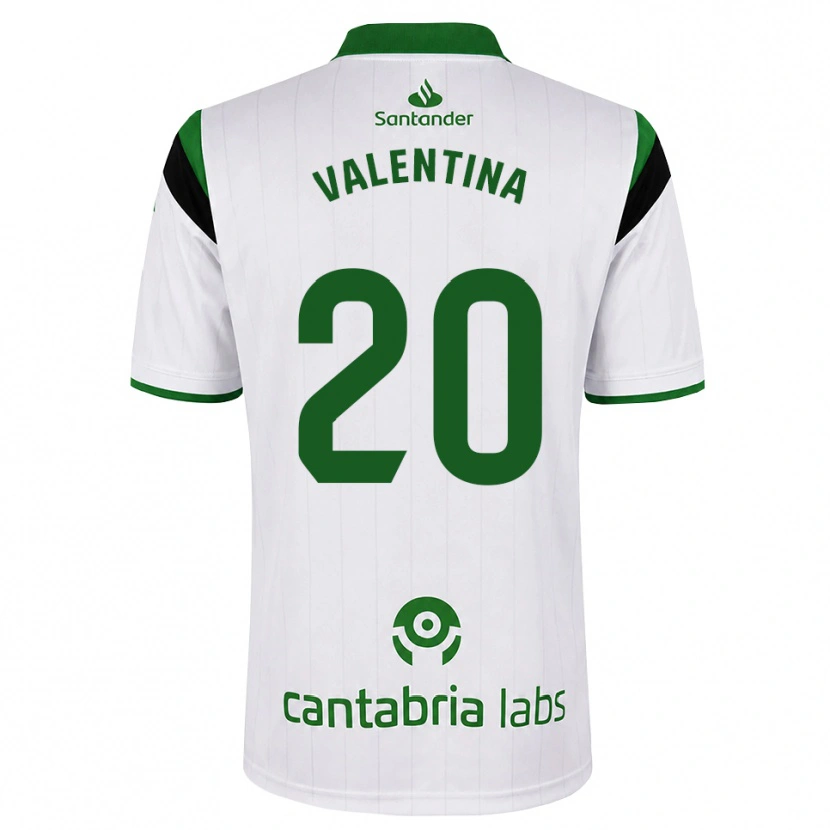 Danxen Niño Camiseta Valentina Lucumi Montoya #20 Blanco Verde Negro 1ª Equipación 2026/27 La Camisa México