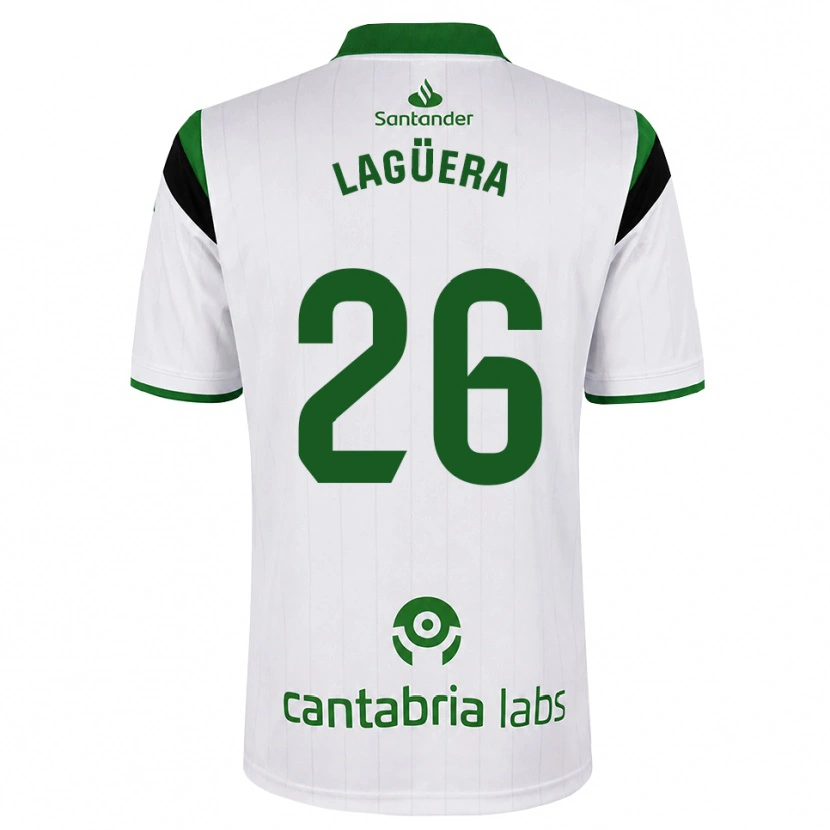 Danxen Niño Camiseta Christian Lagüera #26 Blanco Verde Negro 1ª Equipación 2026/27 La Camisa México