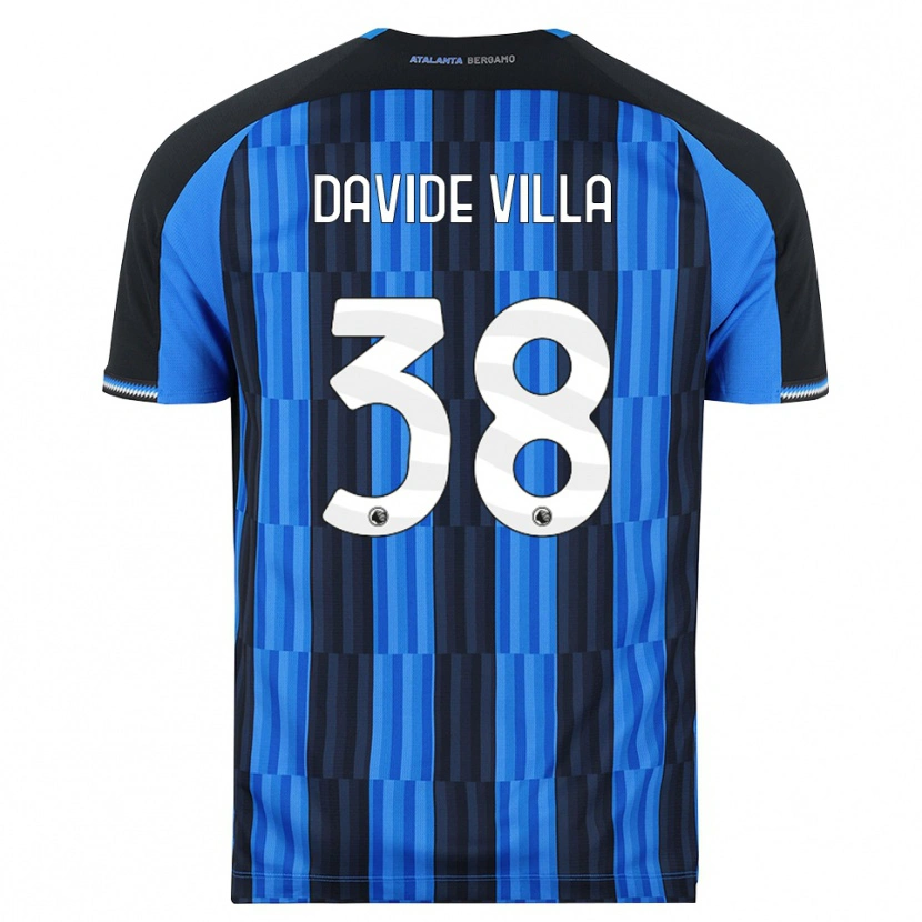 Danxen Niño Camiseta Matteo Davide Villa #38 Azul Negro Rojo 1ª Equipación 2026/27 La Camisa México