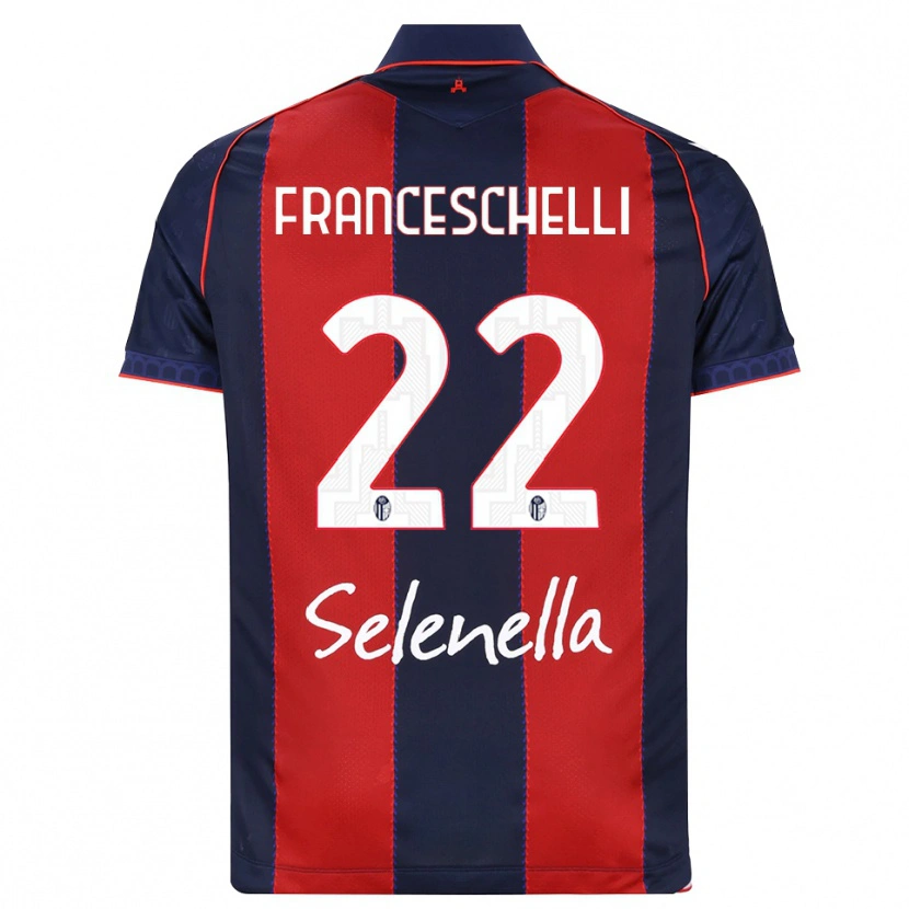 Danxen Niño Camiseta Matteo Franceschelli #22 Azul Real Rojo Blanco 1ª Equipación 2026/27 La Camisa México
