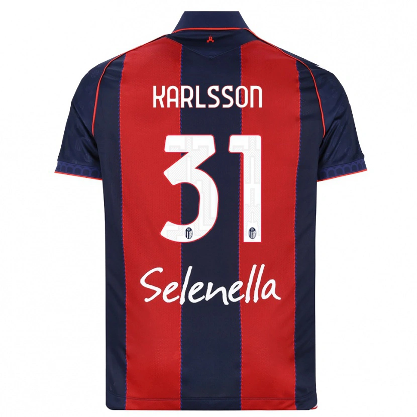 Danxen Niño Camiseta Kazper Karlsson #31 Azul Real Rojo Blanco 1ª Equipación 2026/27 La Camisa México