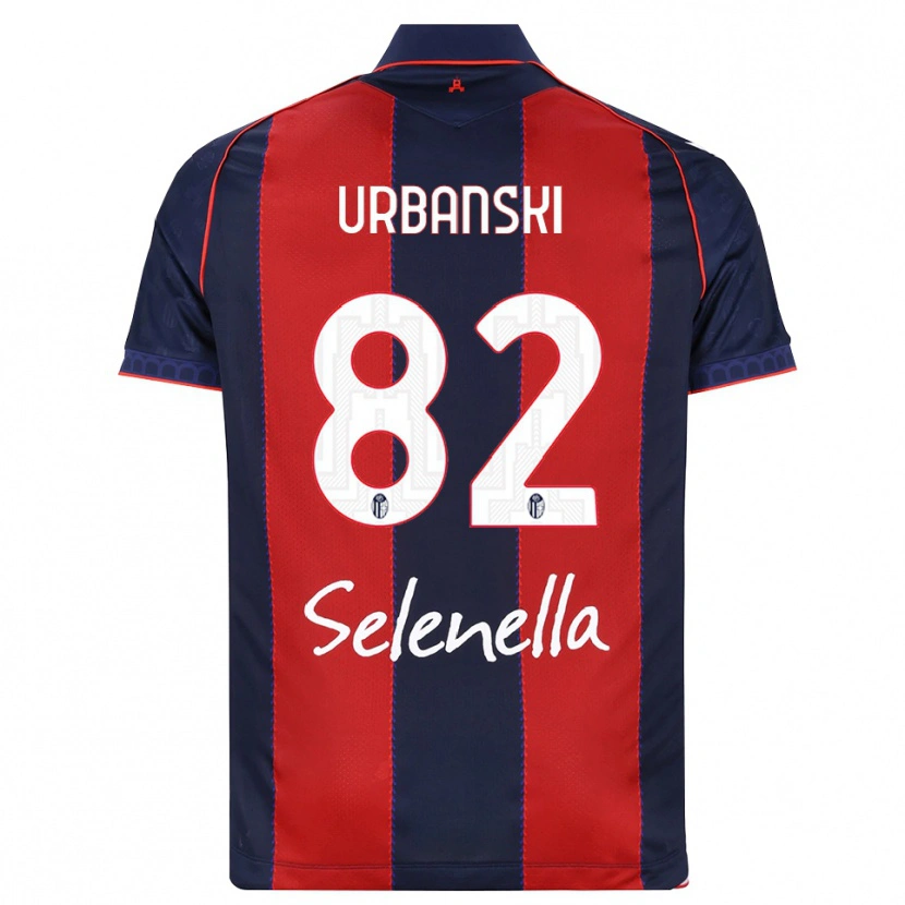 Danxen Niño Camiseta Kacper Urbanski #82 Azul Real Rojo Blanco 1ª Equipación 2026/27 La Camisa México