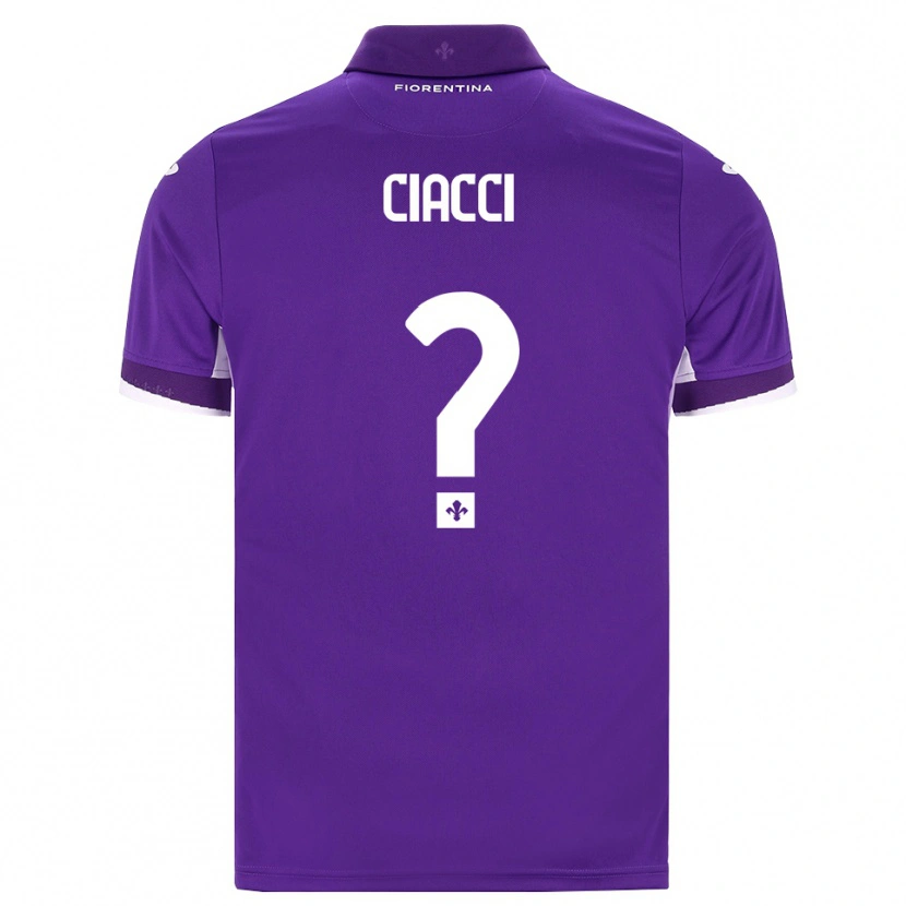 Danxen Niño Camiseta Niccolò Ciacci #0 Morado Blanco Rosa 1ª Equipación 2026/27 La Camisa México