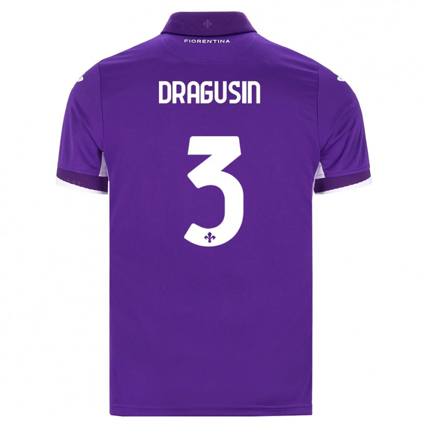 Danxen Niño Camiseta Radu Drăgușin #3 Morado Blanco Rosa 1ª Equipación 2026/27 La Camisa México