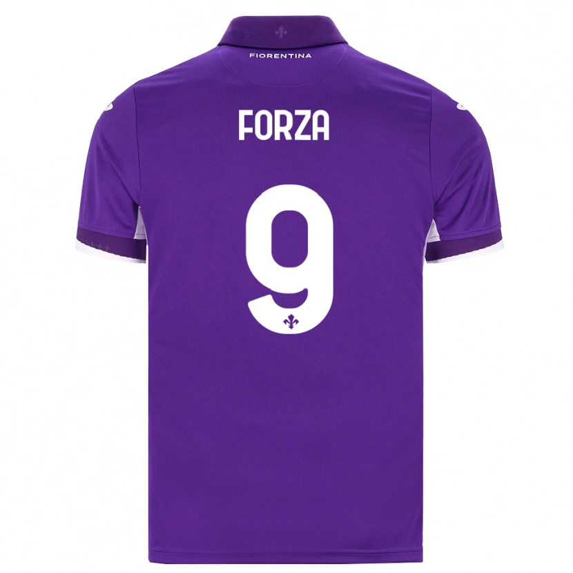 Danxen Niño Camiseta Francesco Forza #9 Morado Blanco Rosa 1ª Equipación 2026/27 La Camisa México