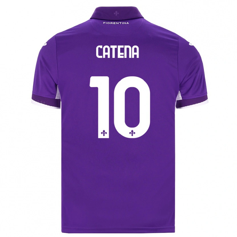 Danxen Niño Camiseta Michaela Catena #10 Morado Blanco Rosa 1ª Equipación 2026/27 La Camisa México