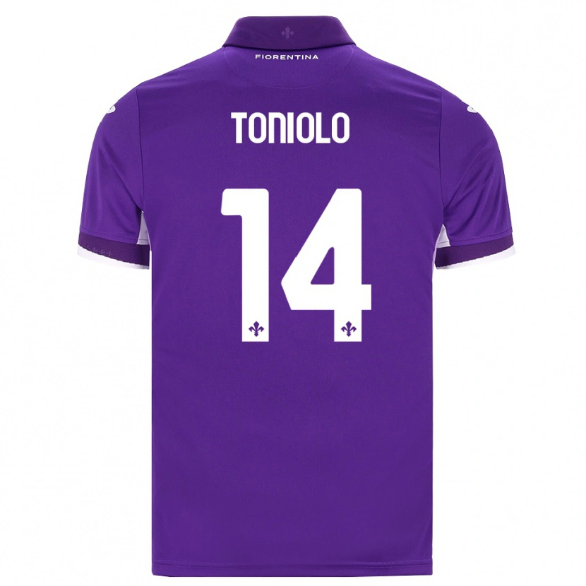 Danxen Niño Camiseta Martina Toniolo #14 Morado Blanco Rosa 1ª Equipación 2026/27 La Camisa México