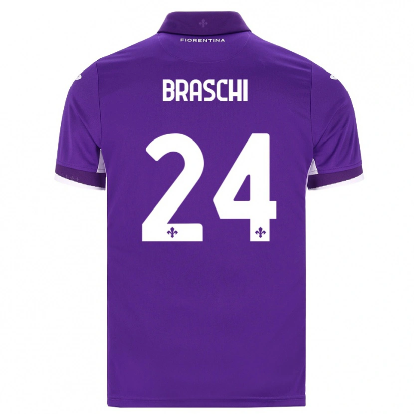 Danxen Niño Camiseta Riccardo Braschi #24 Morado Blanco Rosa 1ª Equipación 2026/27 La Camisa México