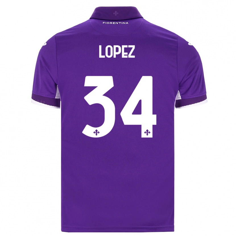 Danxen Niño Camiseta Lucas López #34 Morado Blanco Rosa 1ª Equipación 2026/27 La Camisa México