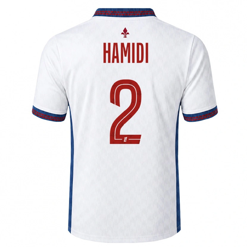 Danxen Niño Camiseta Kamel Hamidi #2 Rojo Blanco Azul 2ª Equipación 2026/27 La Camisa México