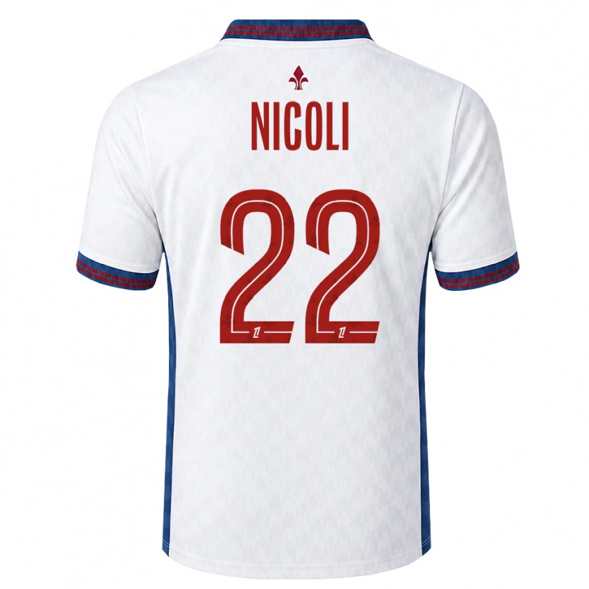 Danxen Niño Camiseta Morgane Nicoli #22 Rojo Blanco Azul 2ª Equipación 2026/27 La Camisa México
