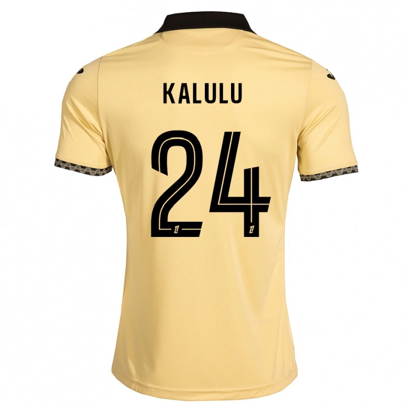 Danxen Niño Camiseta Gédéon Kalulu #24 Blanco Navajo Negro 2ª Equipación 2026/27 La Camisa México