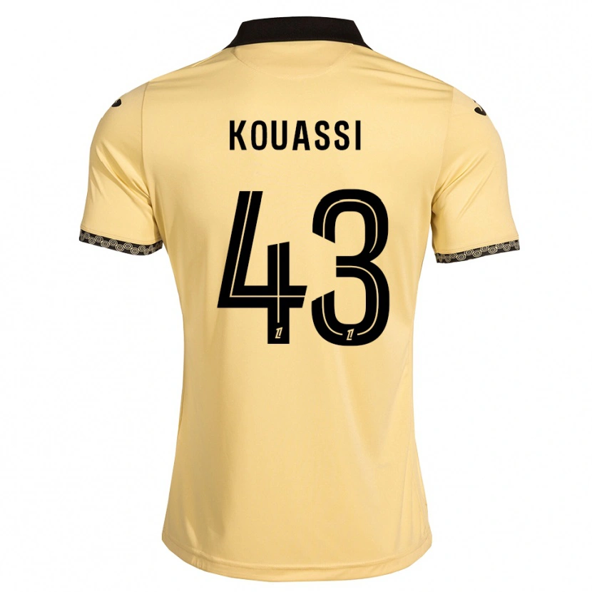 Danxen Niño Camiseta Arsène Kouassi #43 Blanco Navajo Negro 2ª Equipación 2026/27 La Camisa México