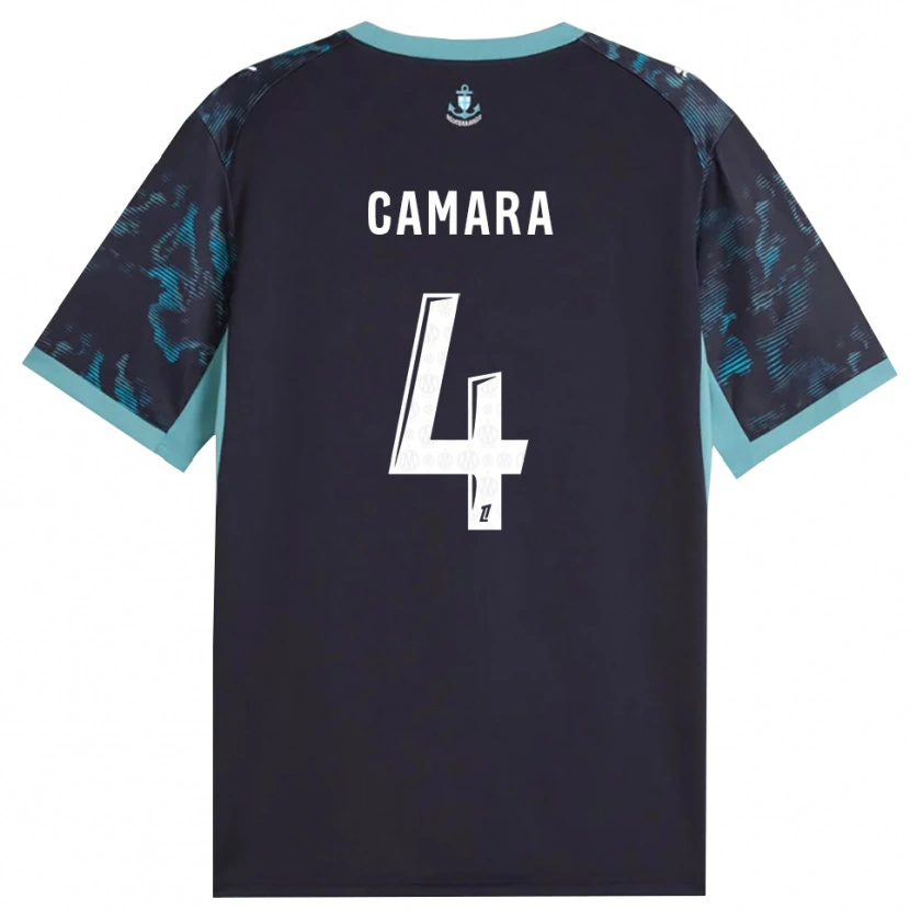 Danxen Niño Camiseta Fodé Camara #4 Turquesa Pálido Blanco Negro 2ª Equipación 2026/27 La Camisa México