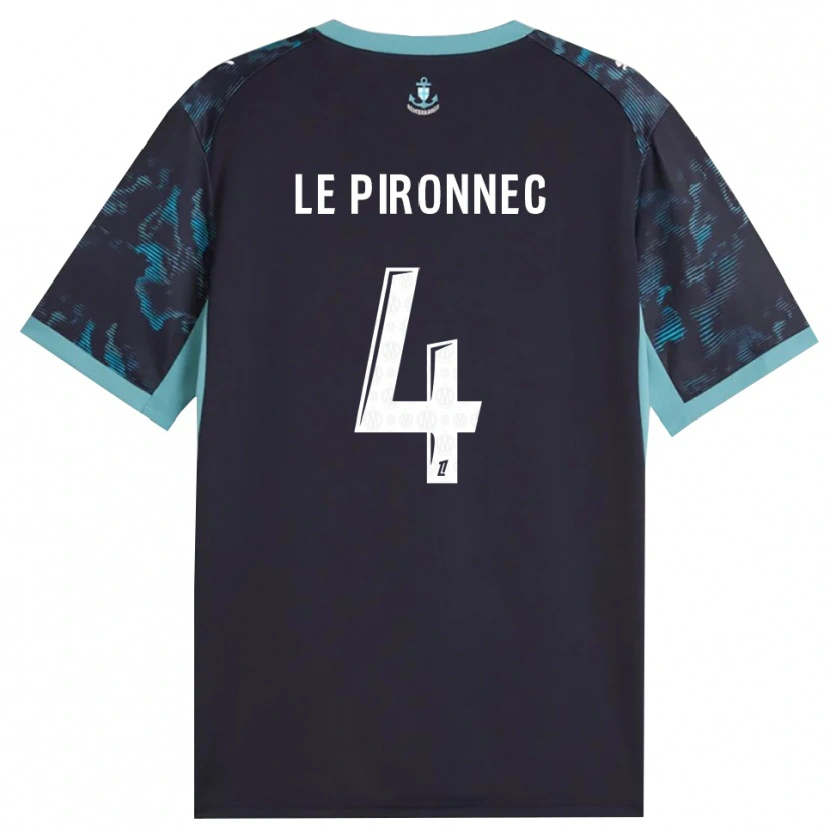 Danxen Niño Camiseta Kélian Le Pironnec #4 Turquesa Pálido Blanco Negro 2ª Equipación 2026/27 La Camisa México