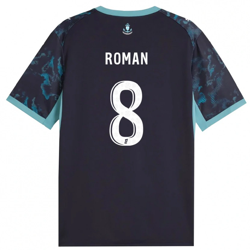 Danxen Niño Camiseta Lucas Roman #8 Turquesa Pálido Blanco Negro 2ª Equipación 2026/27 La Camisa México