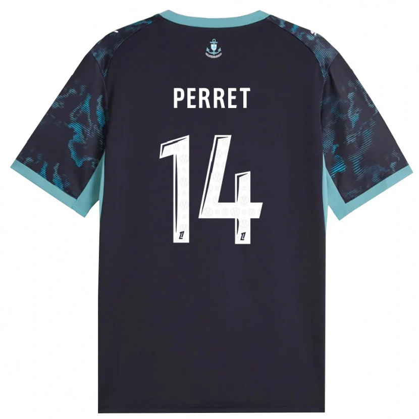 Danxen Niño Camiseta Jenny Perret #14 Turquesa Pálido Blanco Negro 2ª Equipación 2026/27 La Camisa México