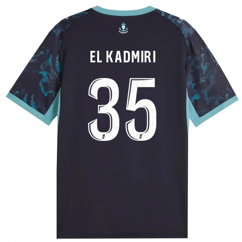Danxen Niño Camiseta Ugo Kadmiri #35 Turquesa Pálido Blanco Negro 2ª Equipación 2026/27 La Camisa México