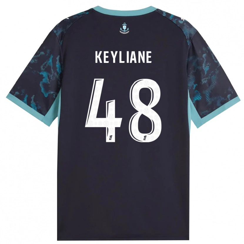 Danxen Niño Camiseta Keyliane Abdallah #48 Turquesa Pálido Blanco Negro 2ª Equipación 2026/27 La Camisa México