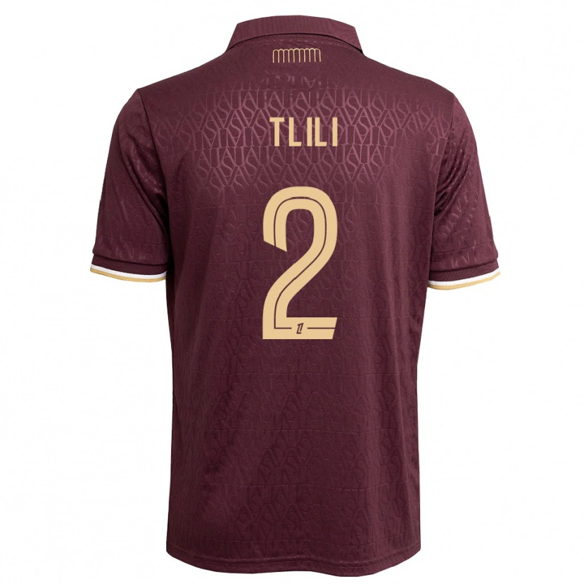 Danxen Niño Camiseta Mehdi Tlili #2 Rojo Marrón Arena 2ª Equipación 2026/27 La Camisa México