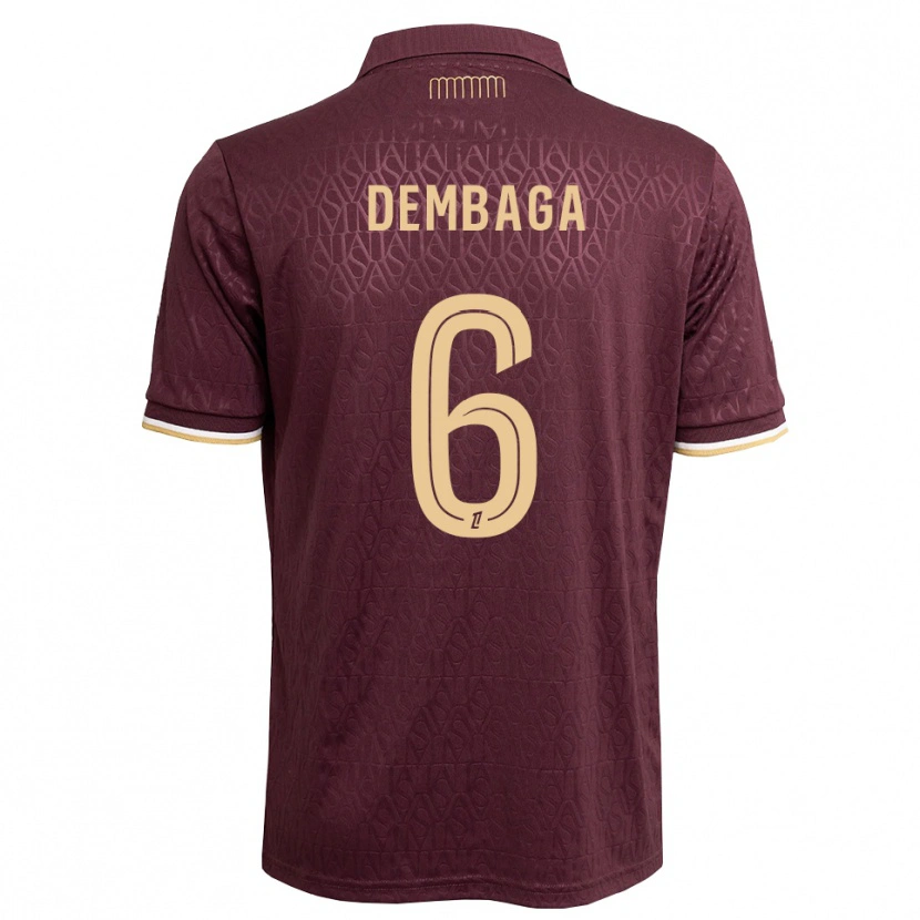 Danxen Niño Camiseta Boubakar Dembaga #6 Rojo Marrón Arena 2ª Equipación 2026/27 La Camisa México