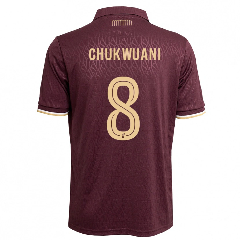 Danxen Niño Camiseta Ekene Chukwuani #8 Rojo Marrón Arena 2ª Equipación 2026/27 La Camisa México