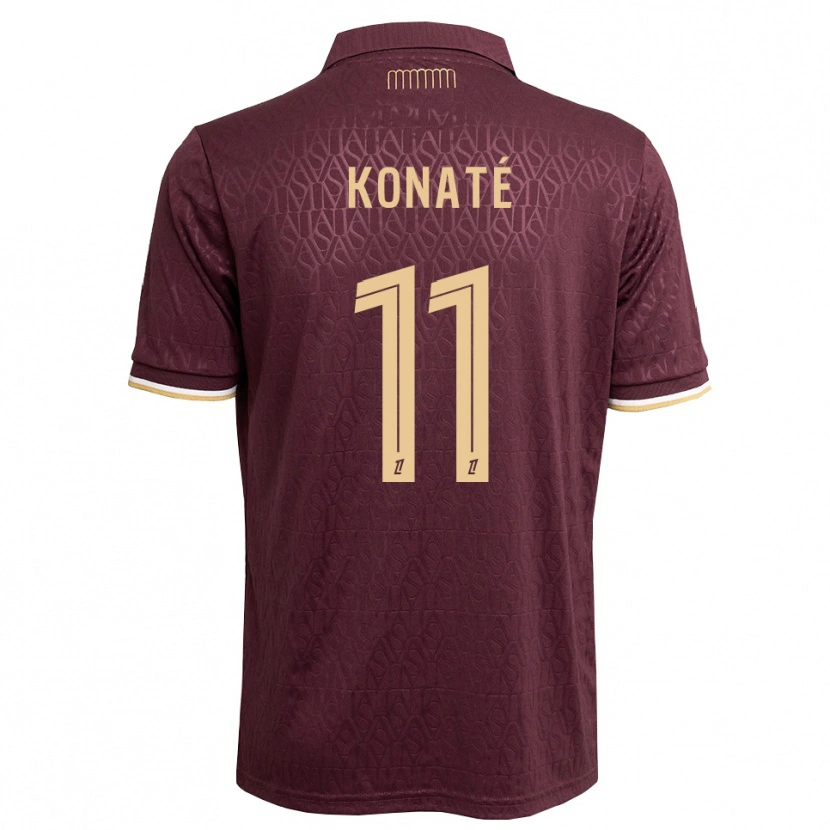 Danxen Niño Camiseta Oumar Konaté #11 Rojo Marrón Arena 2ª Equipación 2026/27 La Camisa México