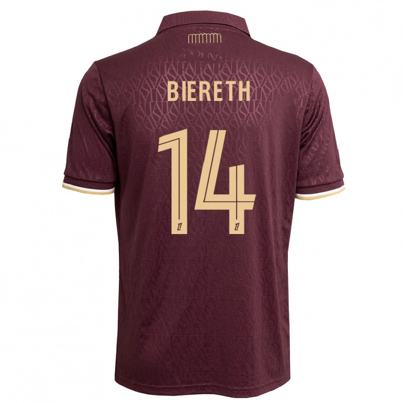 Danxen Niño Camiseta Mika Biereth #14 Rojo Marrón Arena 2ª Equipación 2026/27 La Camisa México