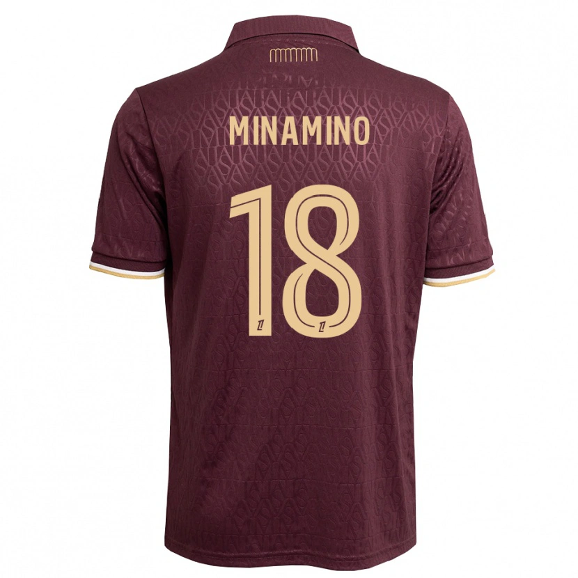 Danxen Niño Camiseta Takumi Minamino #18 Rojo Marrón Arena 2ª Equipación 2026/27 La Camisa México