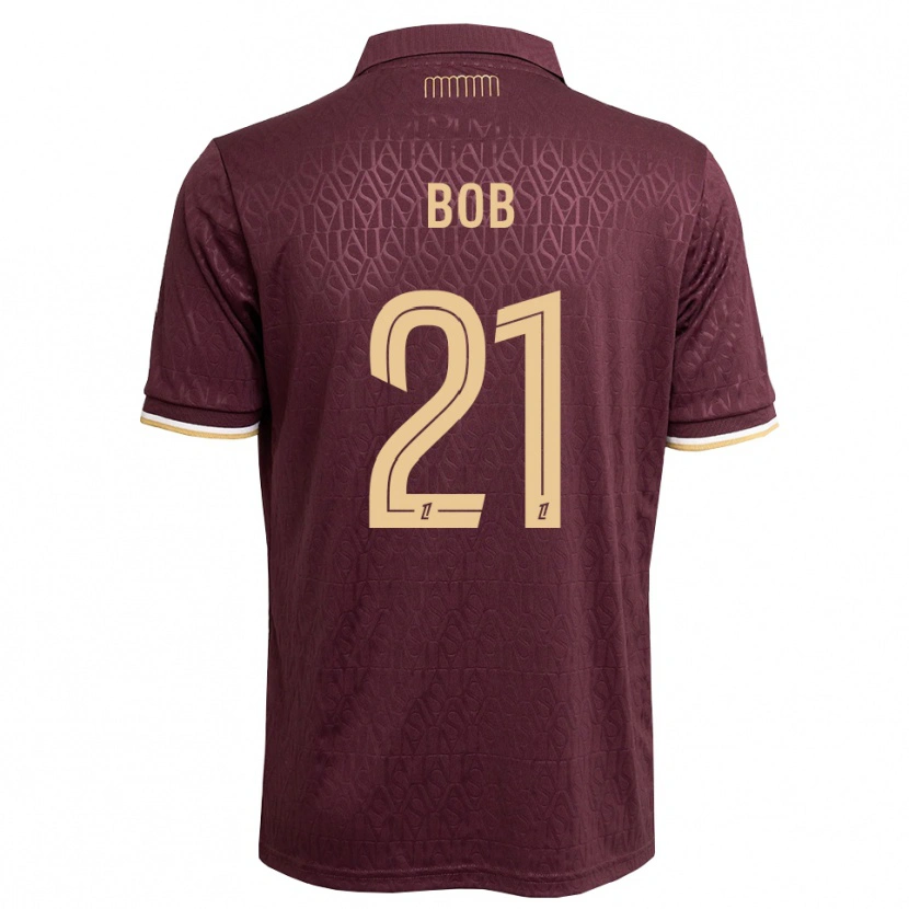 Danxen Niño Camiseta Mohamed Bob #21 Rojo Marrón Arena 2ª Equipación 2026/27 La Camisa México
