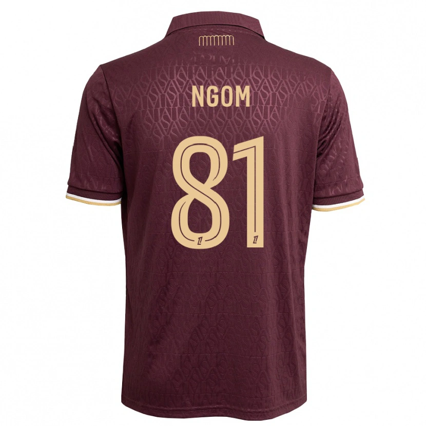 Danxen Niño Camiseta Libasse Ngom #81 Rojo Marrón Arena 2ª Equipación 2026/27 La Camisa México