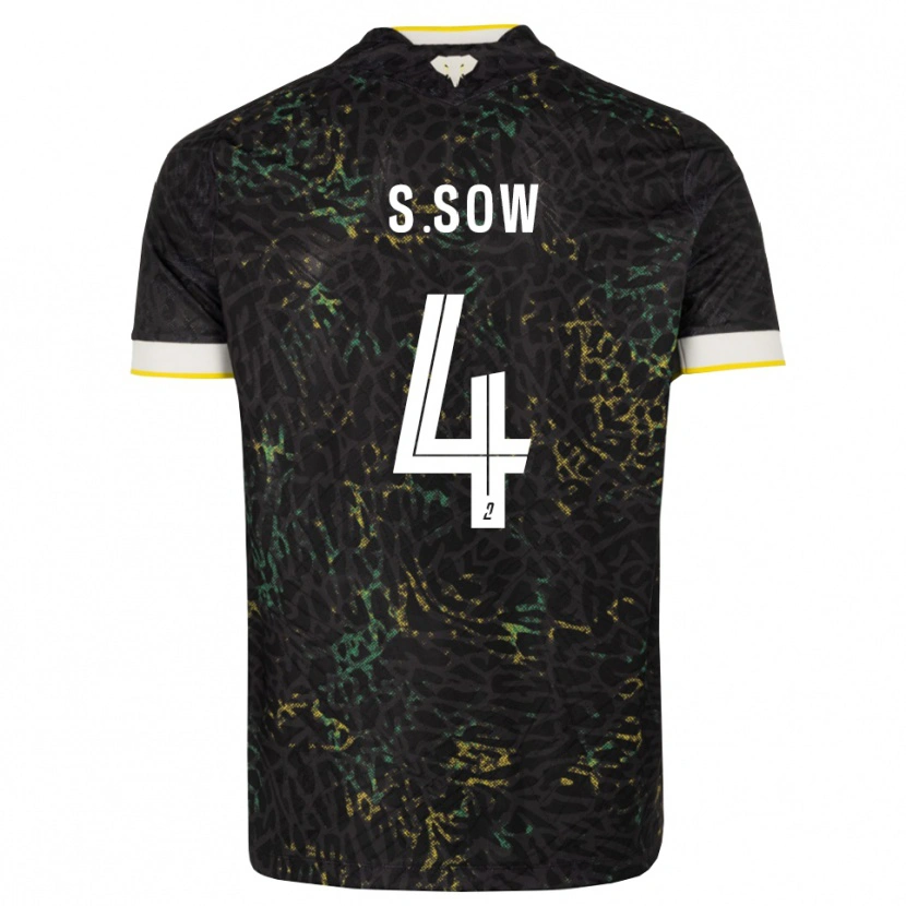 Danxen Niño Camiseta Saïdou Sow #4 Negro Blanco Amarillo 2ª Equipación 2026/27 La Camisa México
