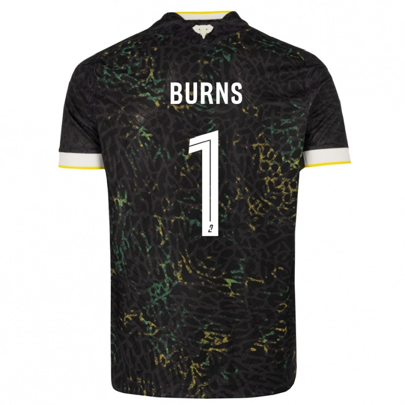 Danxen Niño Camiseta Emily Burns #1 Negro Blanco Amarillo 2ª Equipación 2026/27 La Camisa México