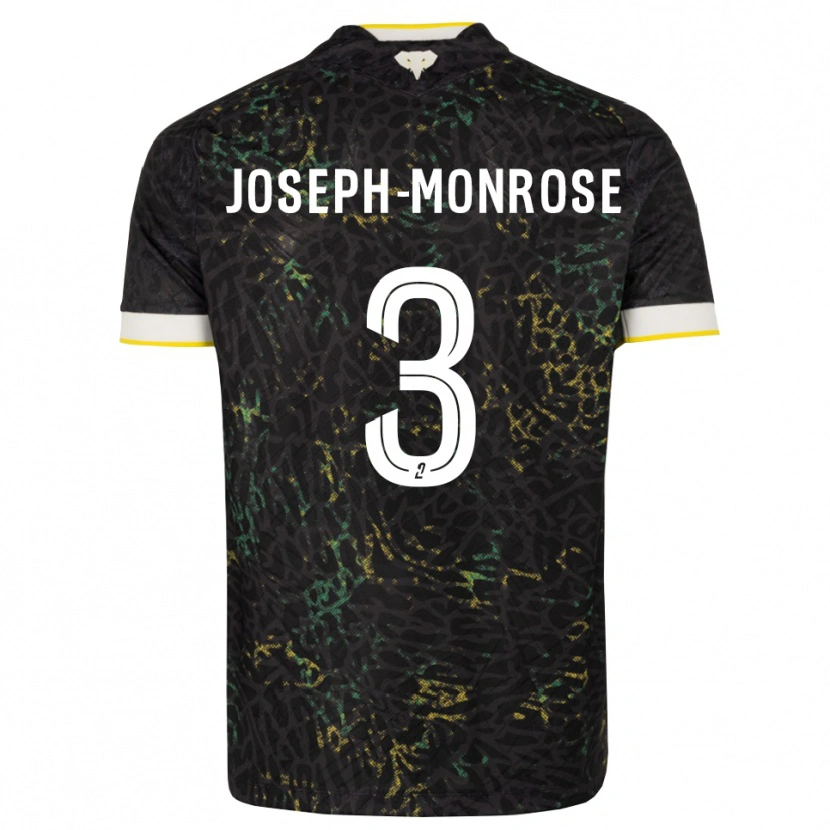 Danxen Niño Camiseta Florian Joseph-Monrose #3 Negro Blanco Amarillo 2ª Equipación 2026/27 La Camisa México