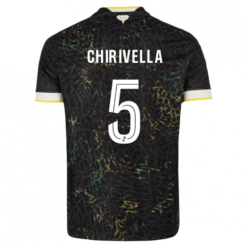 Danxen Niño Camiseta Pedro Chirivella #5 Negro Blanco Amarillo 2ª Equipación 2026/27 La Camisa México