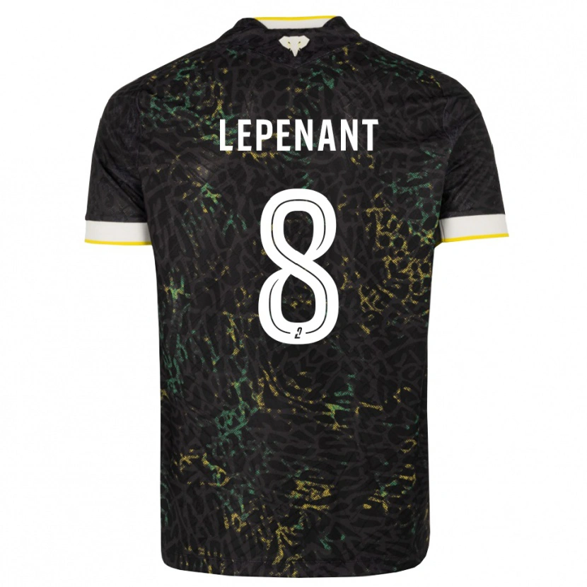 Danxen Niño Camiseta Johann Lepenant #8 Negro Blanco Amarillo 2ª Equipación 2026/27 La Camisa México
