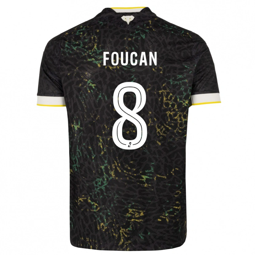 Danxen Niño Camiseta Jalen Foucan #8 Negro Blanco Amarillo 2ª Equipación 2026/27 La Camisa México