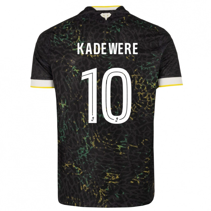 Danxen Niño Camiseta Tino Kadewere #10 Negro Blanco Amarillo 2ª Equipación 2026/27 La Camisa México
