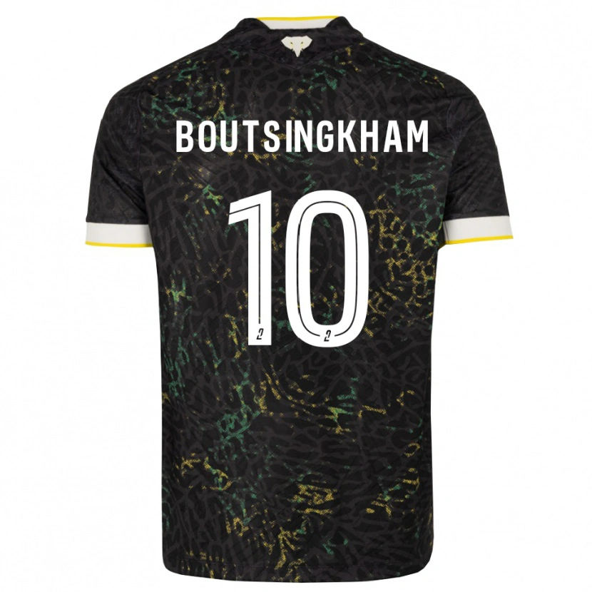 Danxen Niño Camiseta Hugo Boutsingkham #10 Negro Blanco Amarillo 2ª Equipación 2026/27 La Camisa México