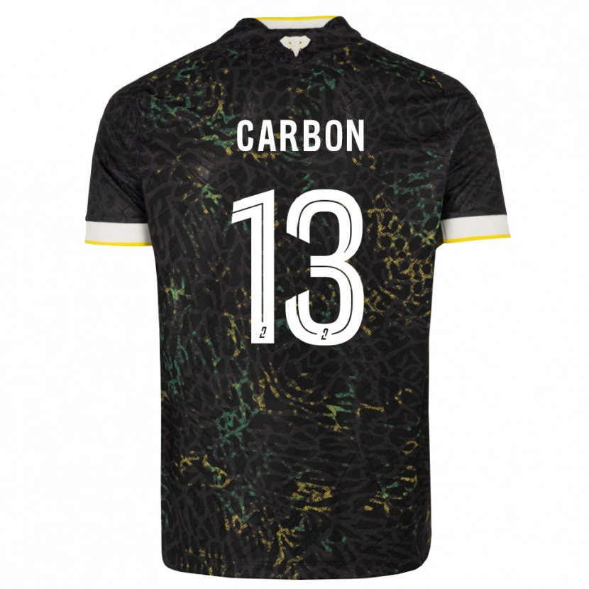 Danxen Niño Camiseta Lancelot Carbon #13 Negro Blanco Amarillo 2ª Equipación 2026/27 La Camisa México
