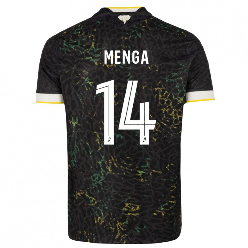 Danxen Niño Camiseta Marlone Menga #14 Negro Blanco Amarillo 2ª Equipación 2026/27 La Camisa México