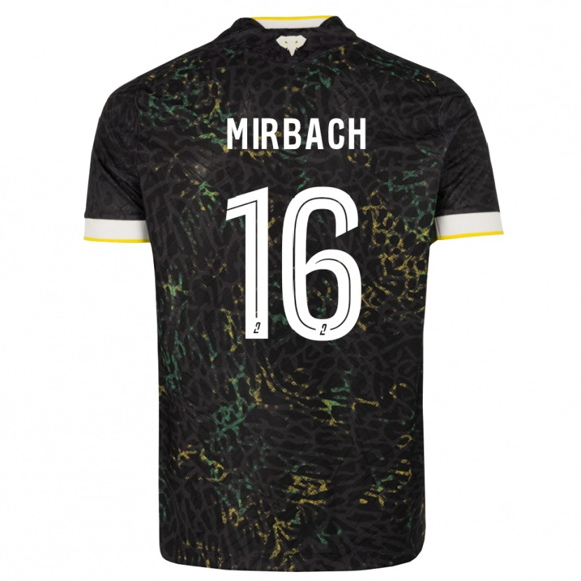 Danxen Niño Camiseta Alexis Mirbach #16 Negro Blanco Amarillo 2ª Equipación 2026/27 La Camisa México