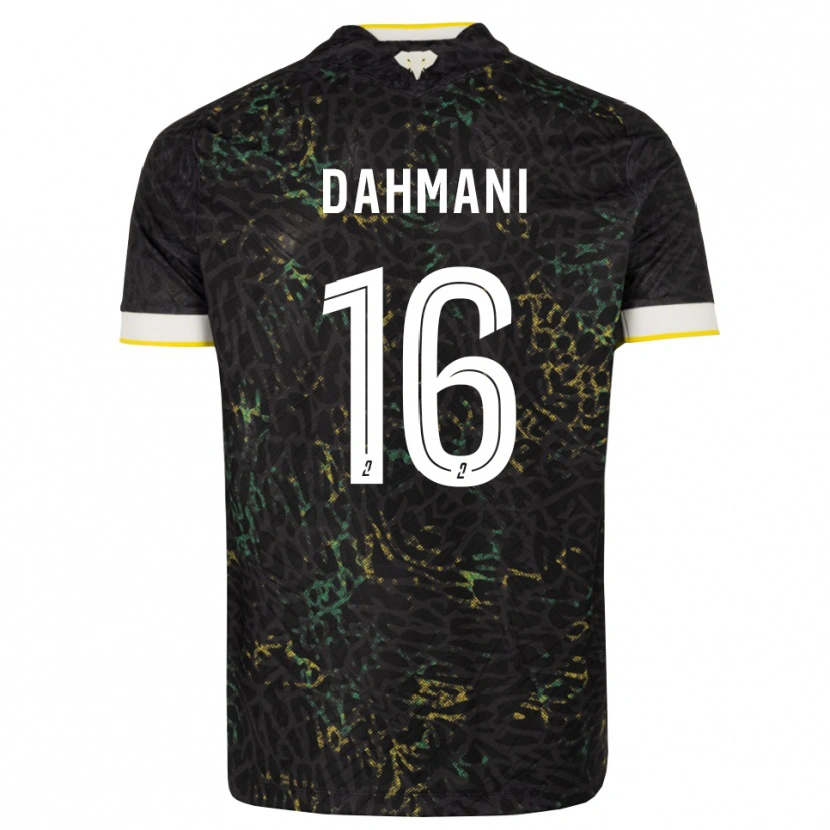 Danxen Niño Camiseta Waël Dahmani #16 Negro Blanco Amarillo 2ª Equipación 2026/27 La Camisa México