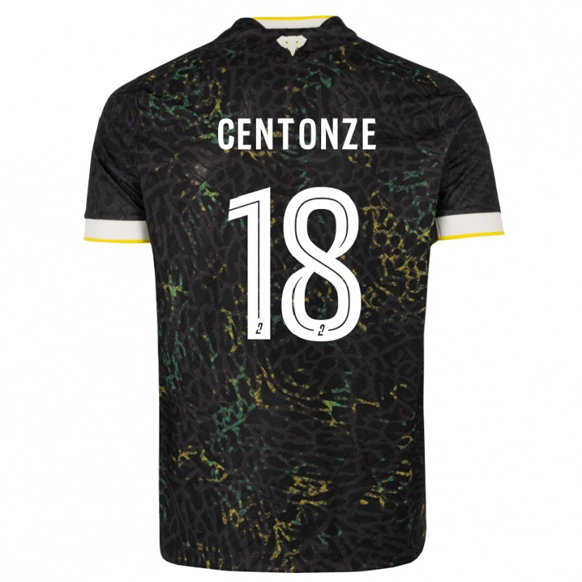 Danxen Niño Camiseta Fabien Centonze #18 Negro Blanco Amarillo 2ª Equipación 2026/27 La Camisa México