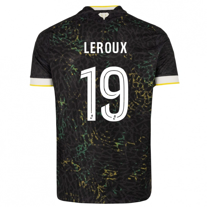Danxen Niño Camiseta Louis Leroux #19 Negro Blanco Amarillo 2ª Equipación 2026/27 La Camisa México